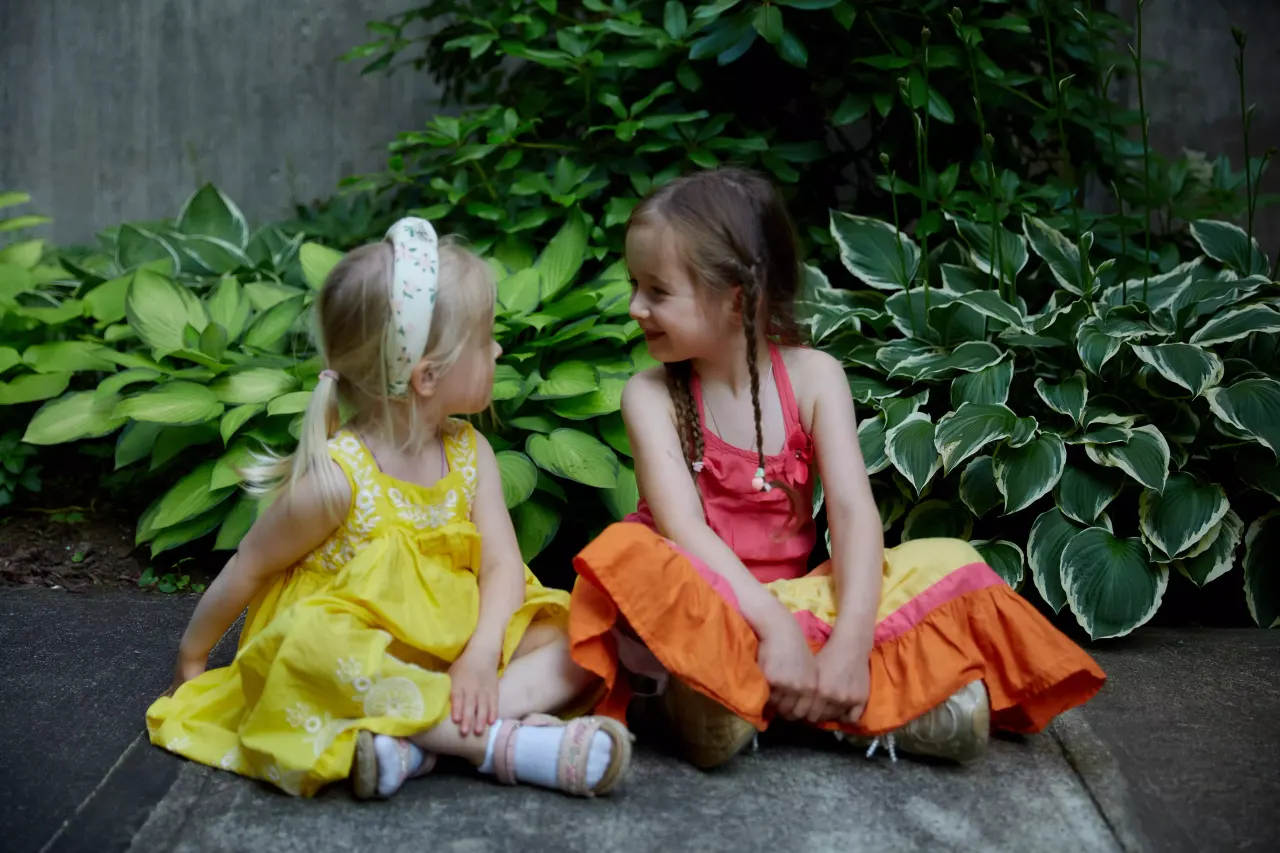 Children portrait, movement