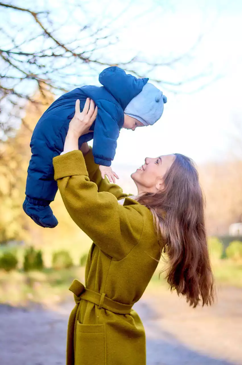 Child in soft light, playful mood