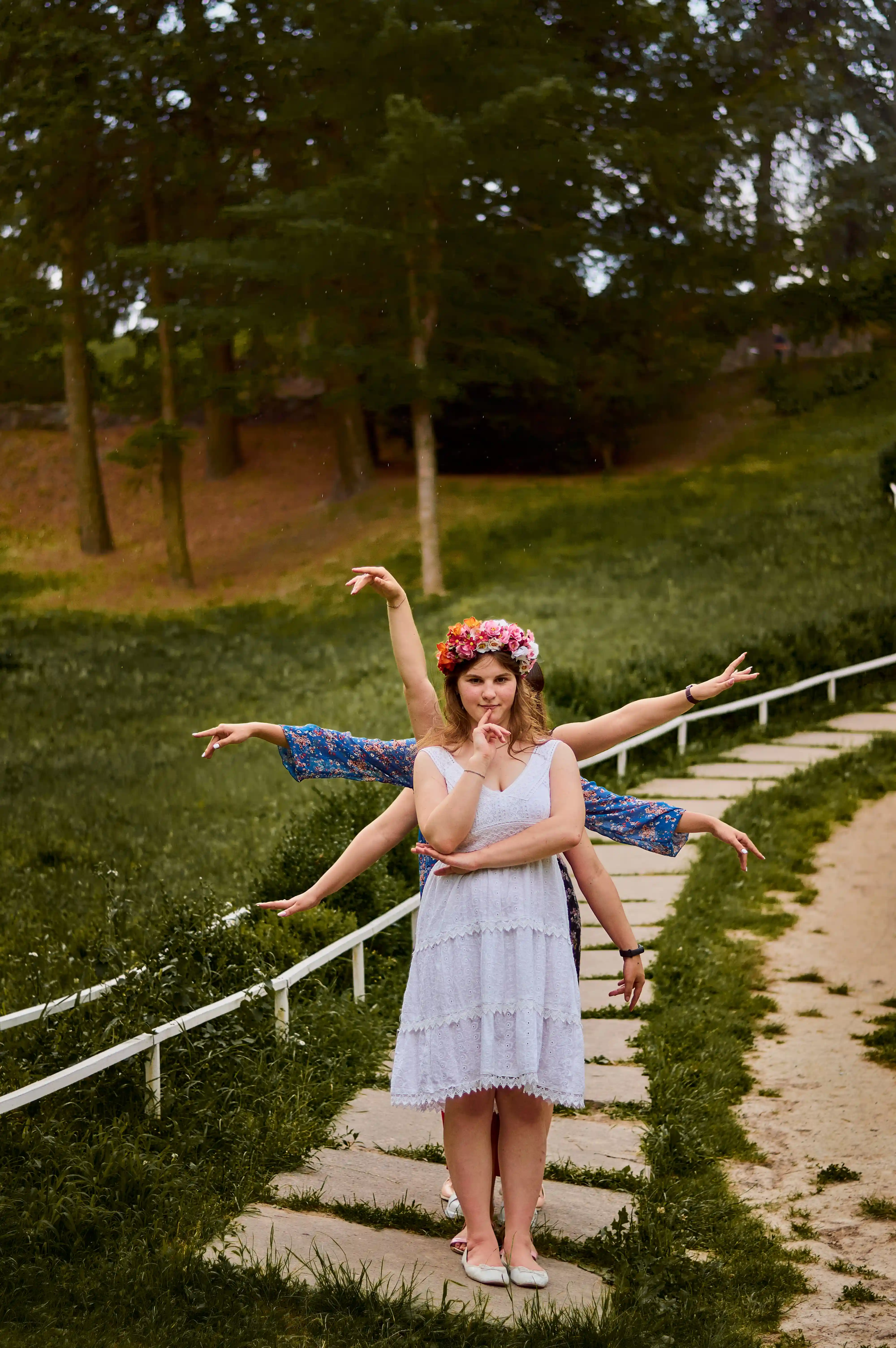 Portrait in landscape format